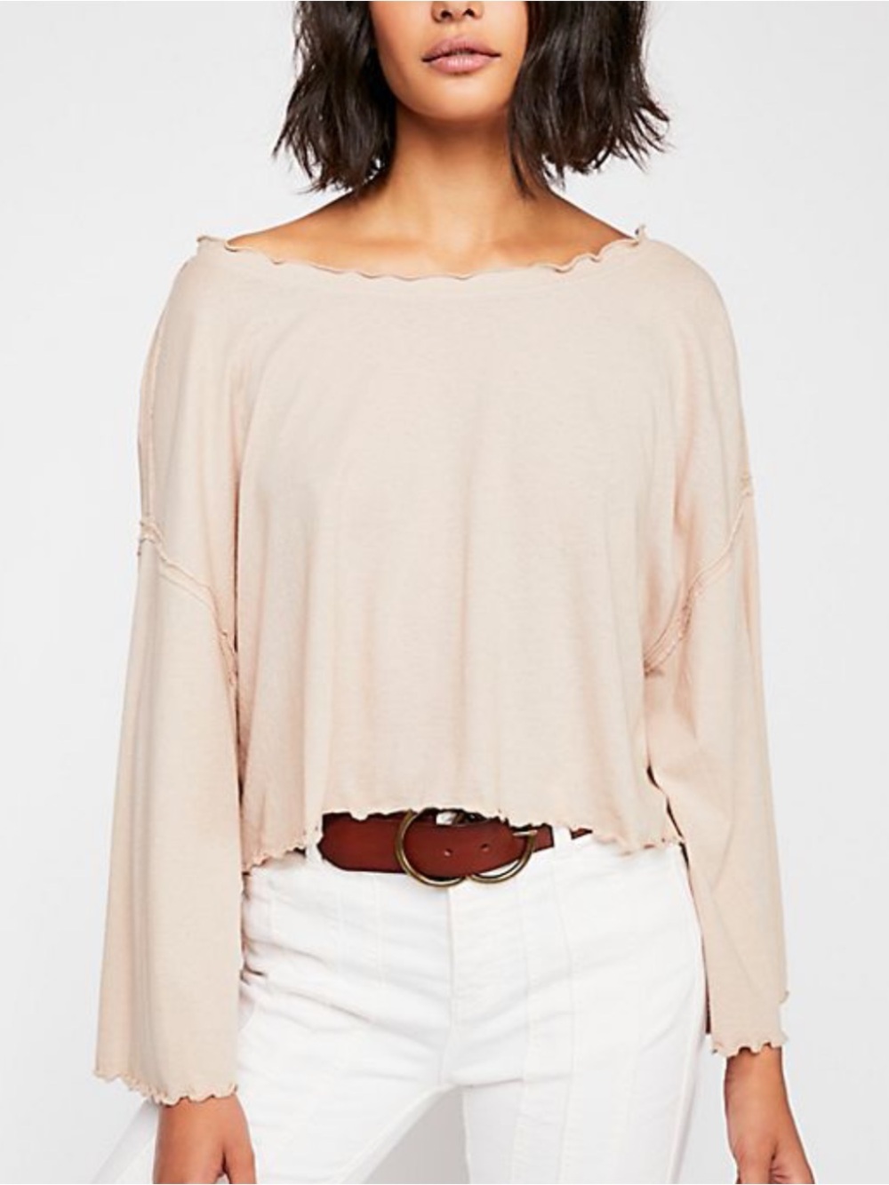 We the free 100% cotton size XS tan mauve top